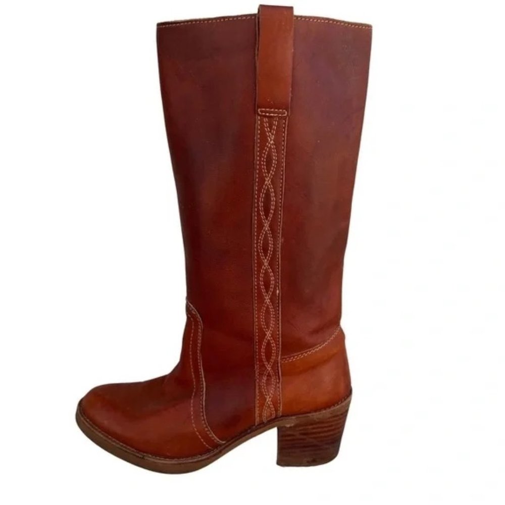 Vintage Southwestern Equestrian Cowgirl Leather Riding Boots Size 7/7.5